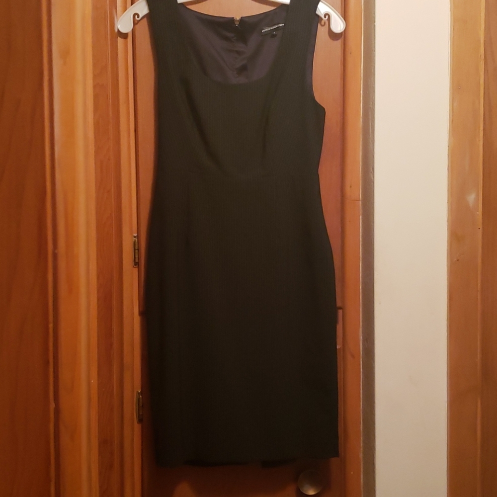 Black striped dress